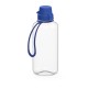 Trinkflasche School klar-transparent inkl. Strap 1,0 l - transparent/blau